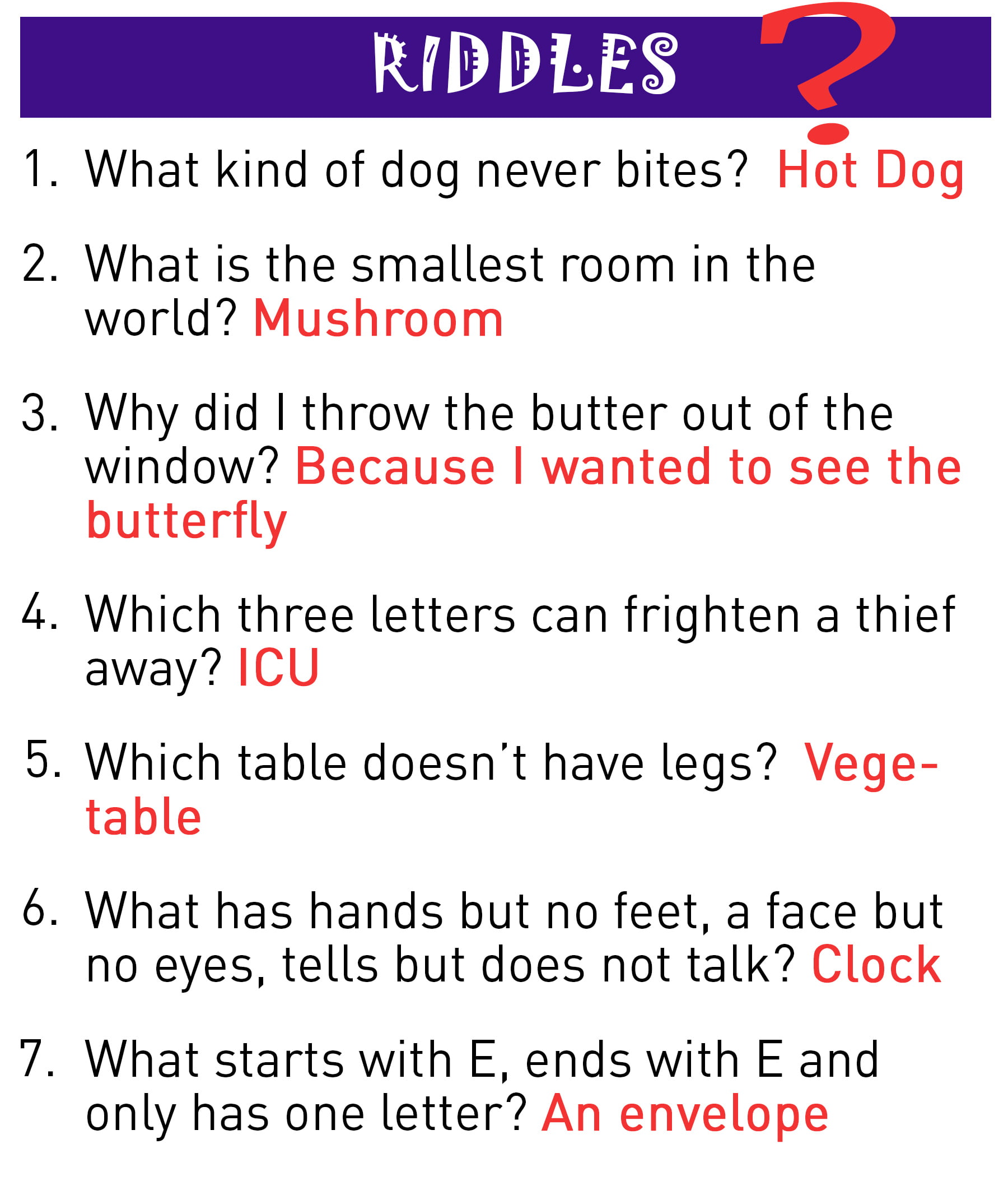 Examples Of Riddles With Answers