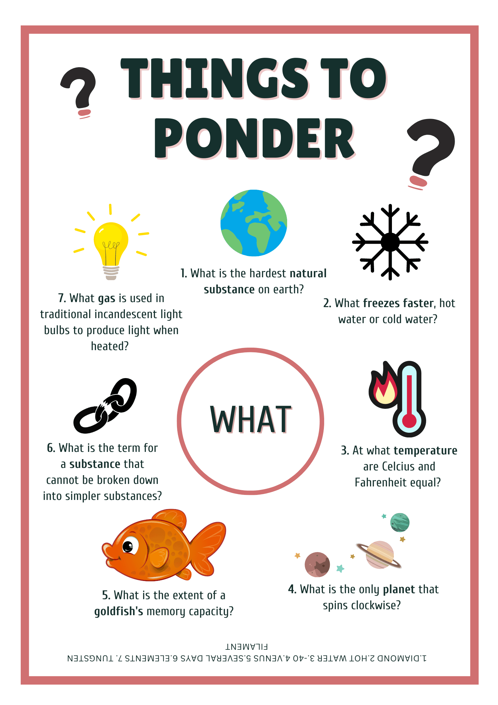 Things to Ponder (1)